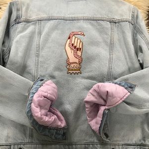 Custom Levi’s Thermore Lavender Denim Jacket